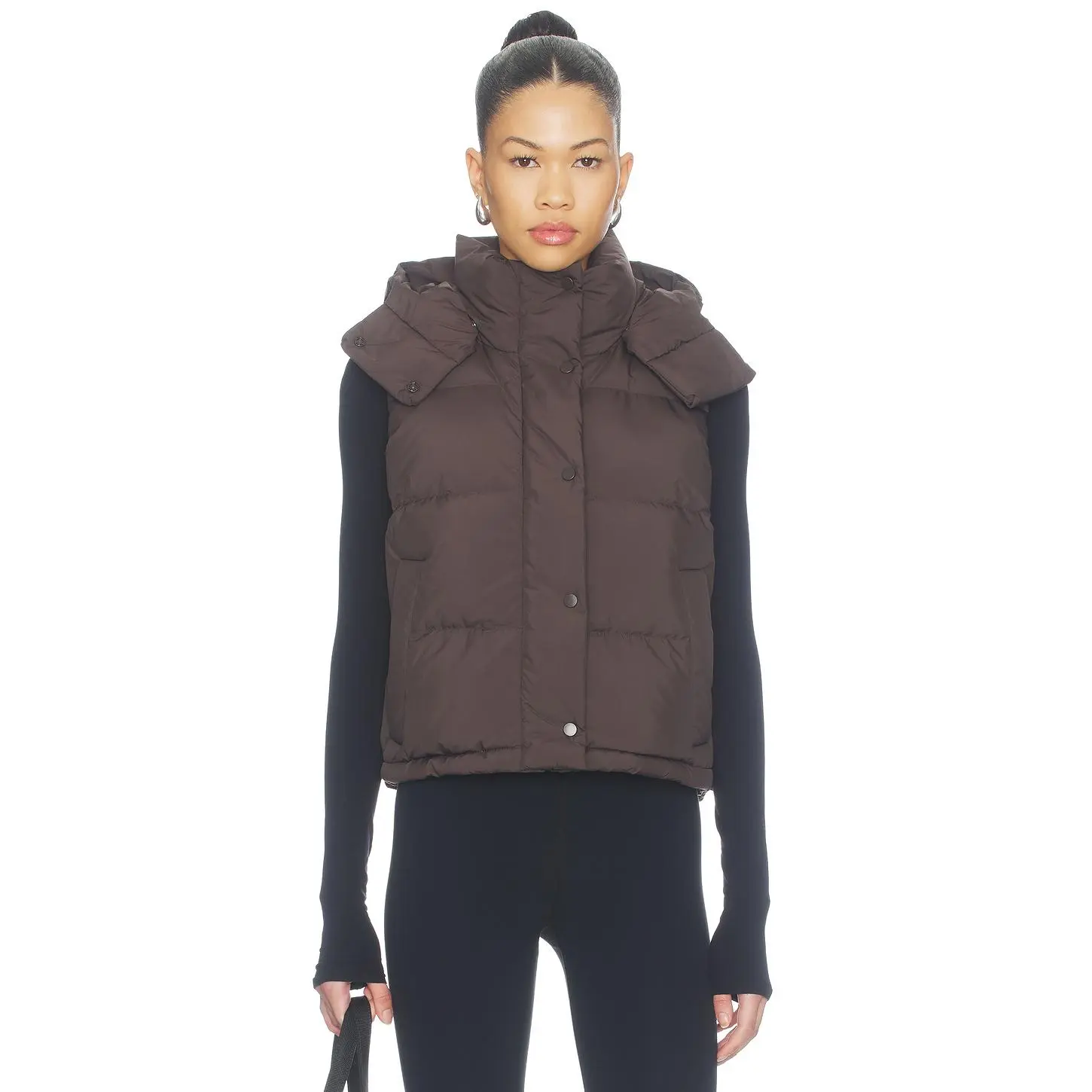 lululemon Wunder Puff Cropped Vest in Mahogany Muse