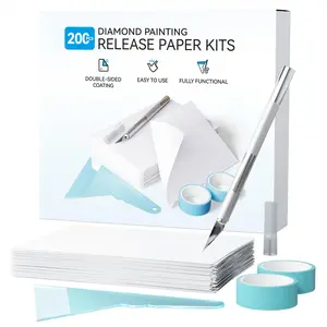 ARTDOT Diamond Art Kits Release Paper 200-Pieces Double-Sided Non-Stick 15x10 cm Thickened Cover Replacement for Diamond Painting Accessories & Tools