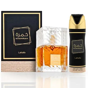 KHAMRAH - EDP Spray 100ML (3.4 OZ) & Deodorant Spray 200ML (6.7 OZ) By Lattafa | A Timeless Tale of Exquisite Aroma. (Value Pack)