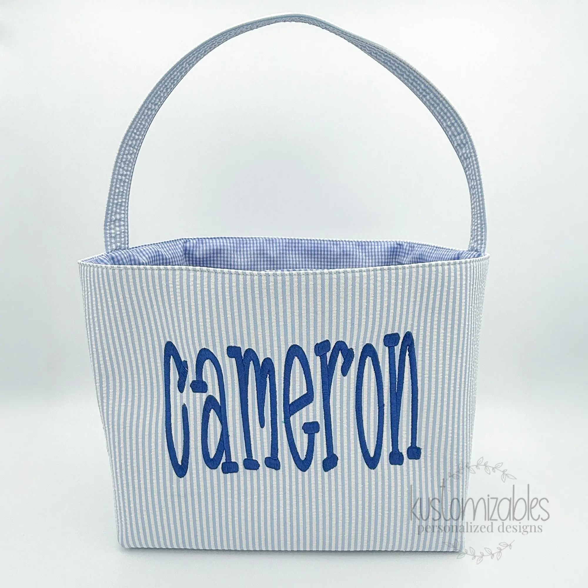 Personalized Easter Basket | Embroidered