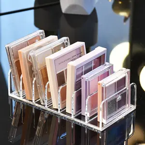 Clear Acrylic Eyeshadow Palette Holder, 1/2 Counts Compact Eye Shadow Palette Organizer, Makeup Palettes Organizing Tray for Vanity Bathroom Countertop, Makeup Organizer Box, Makeup Tool Organizer