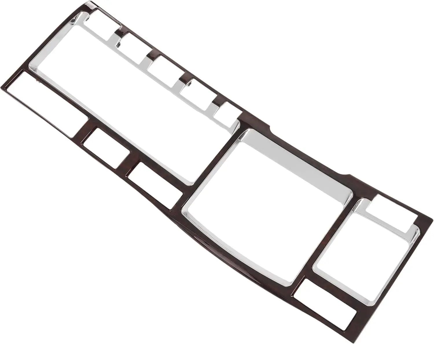 Dashborad Meter Cluster Bezel Compatible with Kenworth T660 T700 T800 W900 W900L Dash Gauge Panel Trim (Woodgrain Silvery) Truck Interior Accessories Automotive