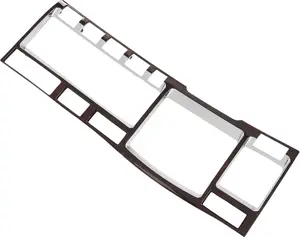 Dashborad Meter Cluster Bezel Compatible with Kenworth T660 T700 T800 W900 W900L Dash Gauge Panel Trim (Woodgrain Silvery)