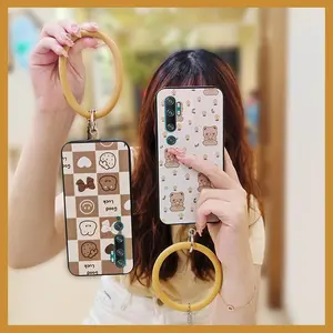 Back Cover heat dissipation Phone Case For Xiaomi Mi CC9 Pro/Note10/Note 10 Pro Dirt-resistant Bracelet Soft Case Youth Personality Ring Cute Cartoon Creative Solid Color Funny