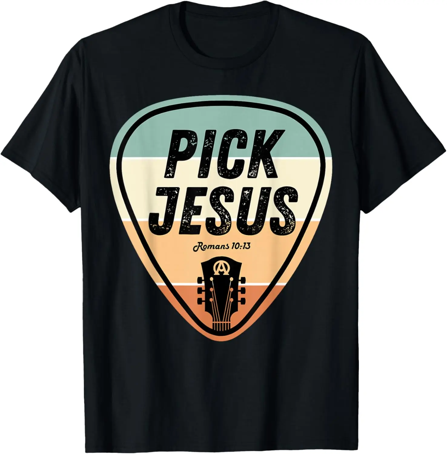 Pick Jesus Shirt Funny Christian Music Guitar Pick Men Women T-Shirt Pure Cotton Graphic Tees Menswear Top: Gifts for Men & Women