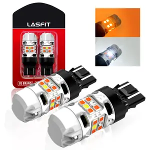 Lasfit 7443 7444 LED Turn Signal Bulbs CanBus-Ready Switchback | T3 Series,2 PCS