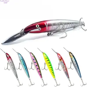 42.5g Deep Diving Trolling Minnow Lure - Long Metal Lip Hard Bait, Long Casting Saltwater Offshore Fishing Equipment with Sharp Treble Hooks, Realistic Action for Tuna, Kingfish Big Game Fishing Tackle