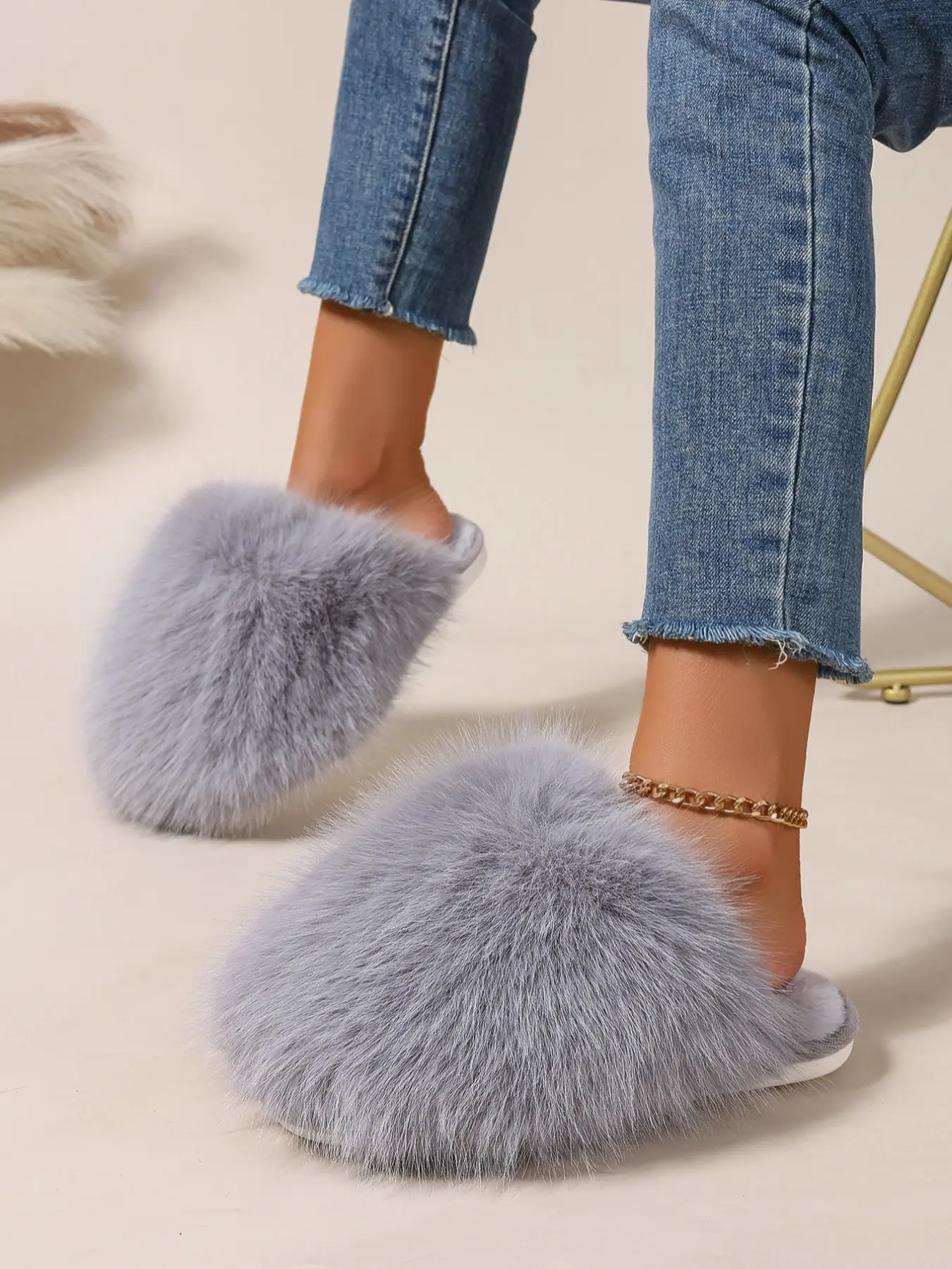 Women's Plush Slippers, Fuzzy House Slippers, 18 Colors, Soft Fuzzy Lining, Warm Comfortable Winter Home Shoes, Casual Fall & Winter Footwear