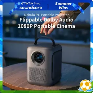Nebula P1i Portable Projector with WiFi and Bluetooth by soundcore, Flippable Design, 1080P FHD, 380 ANSI Lumens, Auto Focus/Keystone, All-Glass Lens, Built-in Speaker #DealsForYouDays, #summerwins