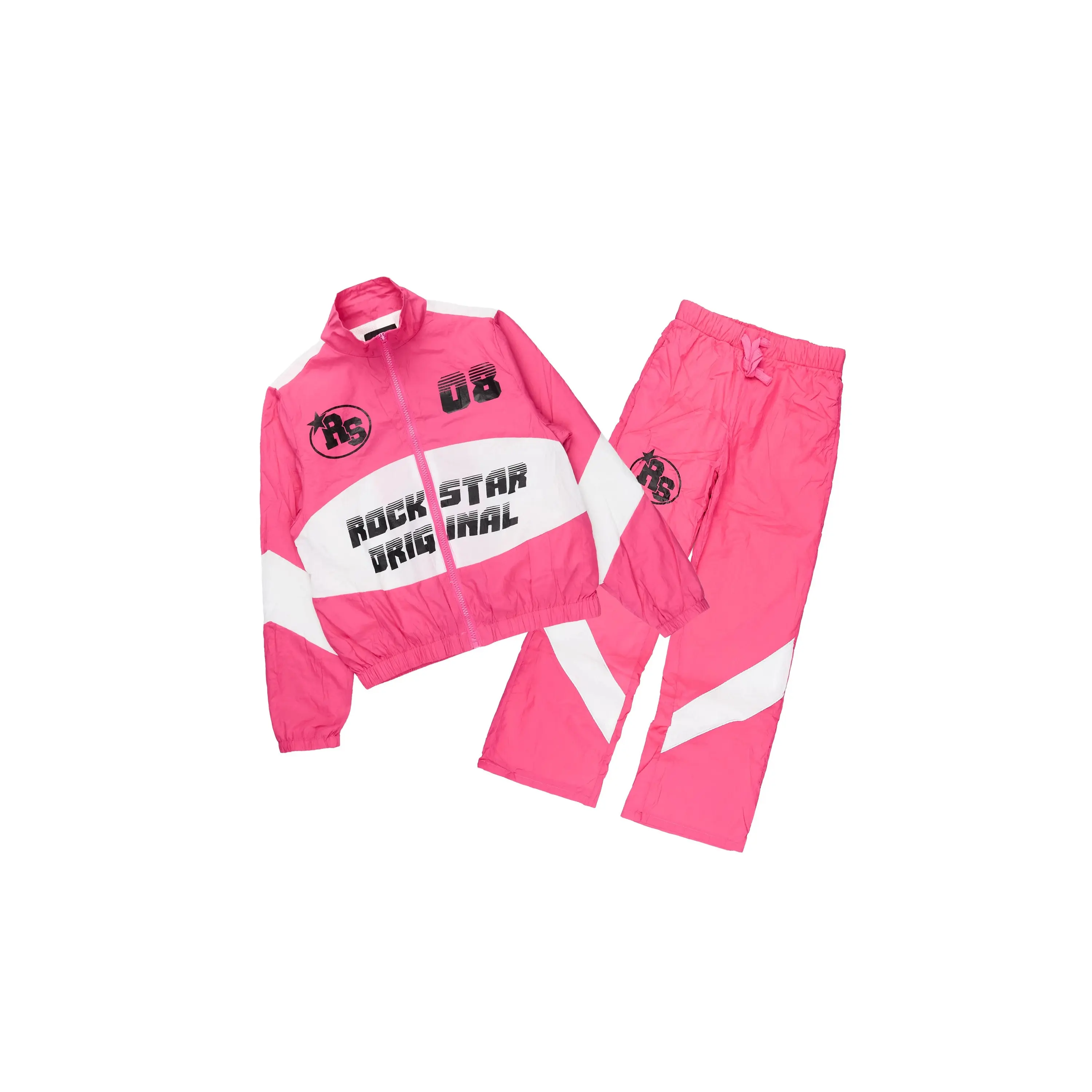 Girls Wayra Fuchsia/White Windbreaker Jacket Track Set