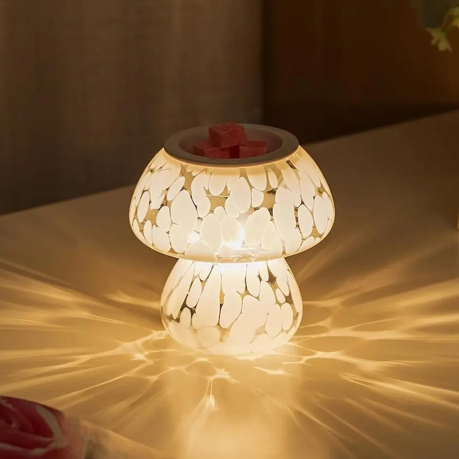 Mushroom Wax Melt Warmer: Wax Melter Warmer with Timer Cute Fragrance Candle Lamp Home Decor Housewarming Birthday Gift for Women