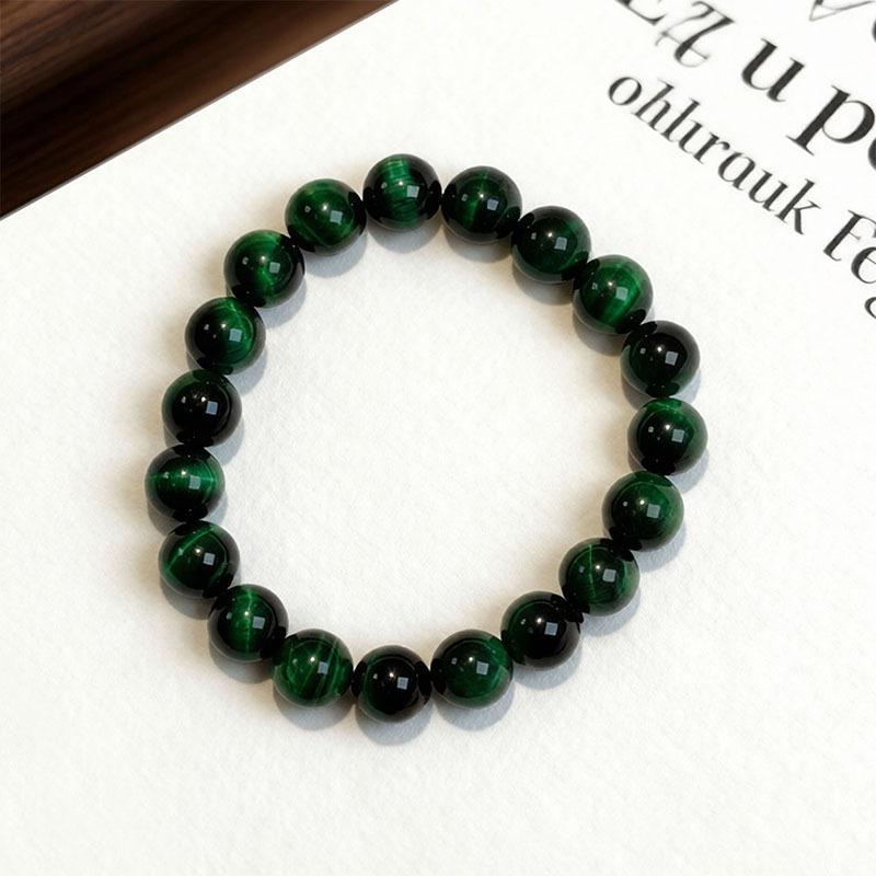 Unisex Natural Crystal Beaded Bracelets - Multi-Color Tiger Eye Jewelry with Protection Charm, Money Attraction & Good Luck, Ideal Gift for Daily Wear & Travel, Beading