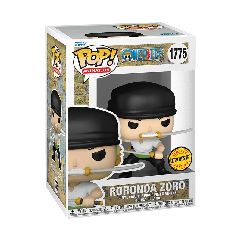Funko Pop! One Piece - Roronoa Zoro (Two Sword Style) (Chase) #1775  Collectible Pop Vinyl Figure