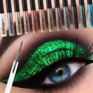 1PC Ultra-fine, Long-lasting, Smudge-proof, Sparkly, Explosive, Buildable, Liquid Eyeliner and Eyeshadow, Brightening, for A Charming Christmas Music Festival Eye Look, Liquid Eyeliner Pen