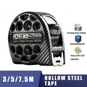 Design Hollow Steel Tape Measure, Hollow Out Design, Premium Waterproof Stainless Steel Ruler, Dual-Sided Inch & Metric Printing, High-Quality Hand Measuring Tool