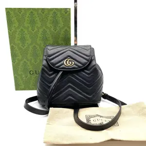 Pre-owned GUCCI Leather Backpacks GG Marmont mini backpack