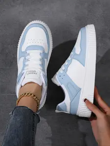 Women's Letter Design Lace Up Sneakers, Casual Comfortable Breathable Sports Running Shoes, Fashionable Running Shoes, All-match Basic Shoes for Daily Wear