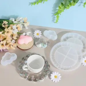 Pack of 4 Bubble Silicone Mould, Epoxy Resin Coasters, DIY Craft Projects,  Silicone Mould for Tray, Coasters, Candle Holders, Soap pad