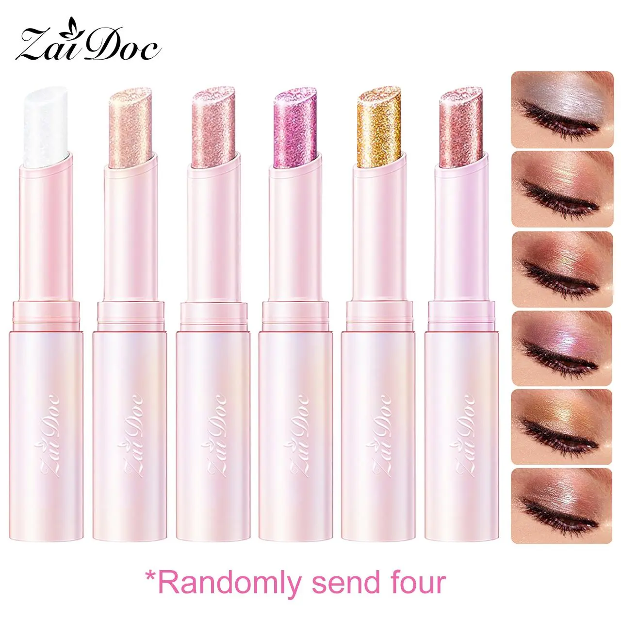 Jelly Highlighter Stick Cosmetic, Hydrating Gel Luminizer, Lightweight Makeup with Sparkling Shine, Assorted Shades, Assorted Shades Highlighters & Luminizers, Shimmer, Jelly Stick, Face Makeup