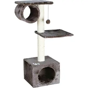 Trixie San Fernando Cat Tree with Scratching Posts, Condo, Dangling Cat Toy, 14.2"L x 14.2"W x 41.7"H