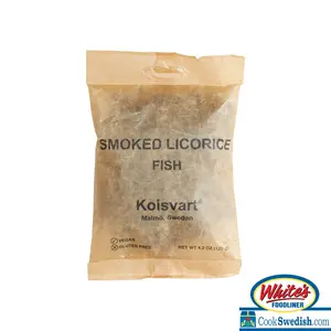 Kolsvart Smoked Licorice Swedish Candy Fish, 4.2oz