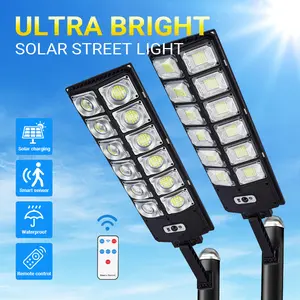 New Solar Street Lamp Road Lighting With Remote Control Garden Light Dusk To Dawn Solar Light Outdoor With Motion Sensor And Remote Control, Suitable For Courtyard, Parking Lot, Garage, Street