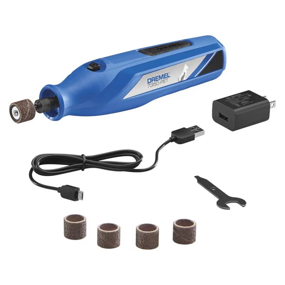 Dremel 4V Cordless Rotary Tool Kit (Model 2025120) - Single Speed, 7-Piece Handheld Grinding Tool, USB Rechargeable for Crafts DIY Polishing, Usb Rechargeable Tools