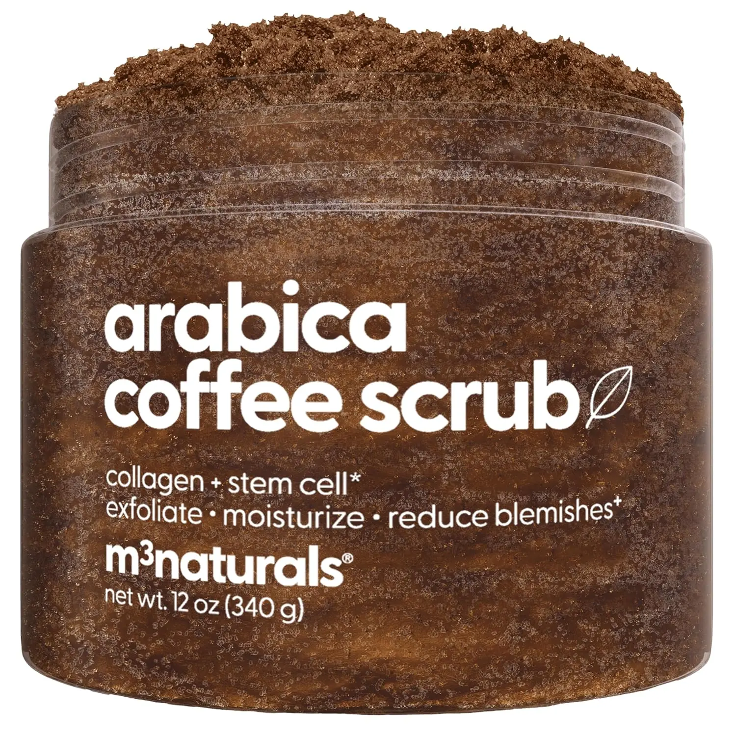 Arabica Exfoliating Coffee Scrub for Hands, Feet, and Body, 12oz by M3