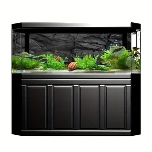 Stone Aquarium Background, Self-adhesive Wallpaper, Wall Sticker, DIY Detachable Sticker, Suitable for Home Decoration of Living Room, Bathroom, Fish Tank, Aquatic Plants