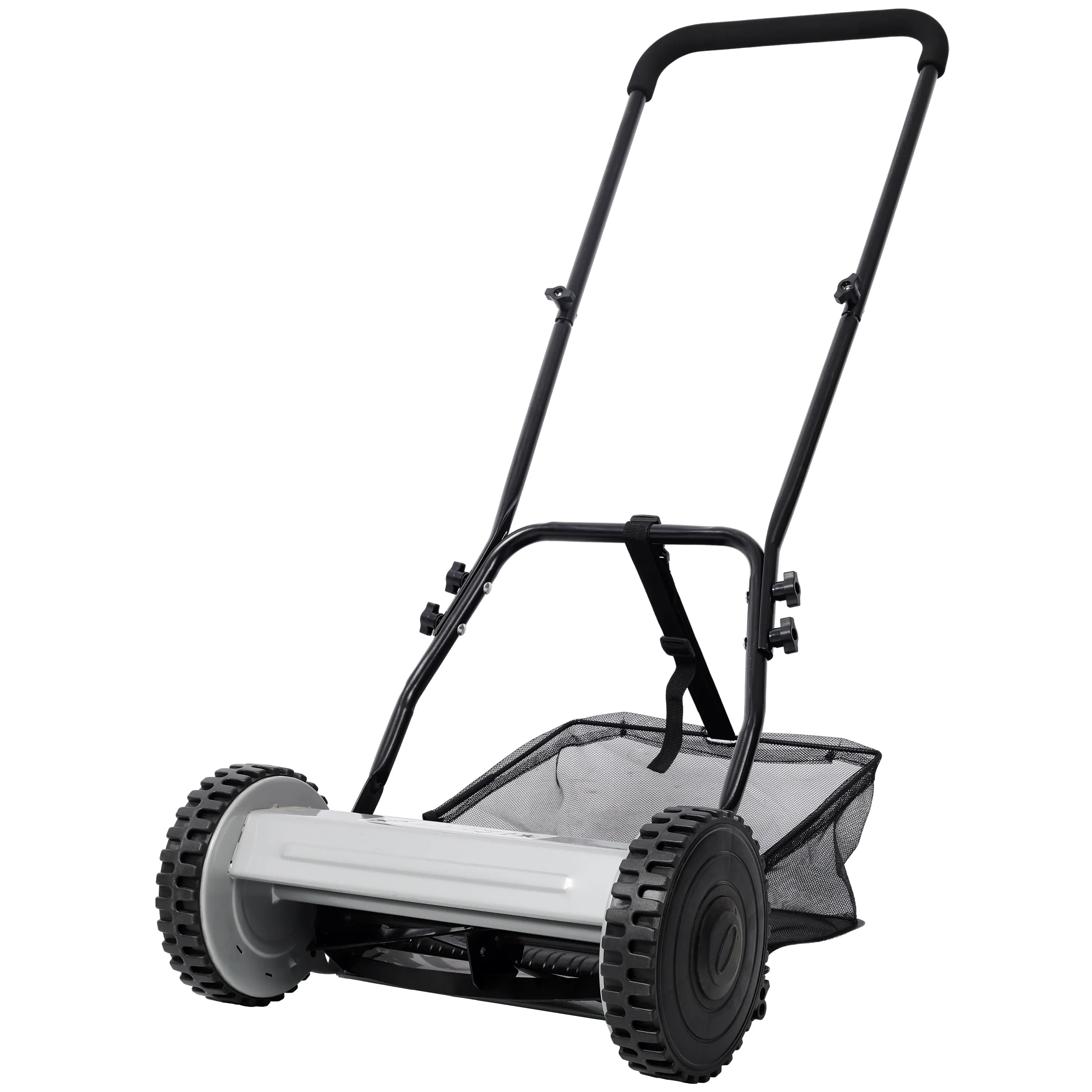 Manual Push Lawn Mower - Professional 5-Blade Alloy Steel Reel, 14" Wide Cutting Width (14 inches), Fully Adjustable Cutting Height, Precision Scissor-Cut Action, Durable Low-Maintenance Design, Grass Catcher Included for Small Lawns, Adjustable Blade