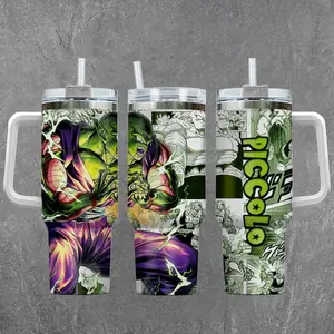 [Dragon Ball Z]  Piccolo “The Demon King” Namekian Warrior 20oz & 40oz Tumbler With Handle – Anime Gaming Stainless Steel Cup, Insulated Iced Coffee Mug, Aesthetic Design, Trendy Drinkware, Daily Use, Gift Idea, Fan Favorite, Gift For Otaku & Anime Fans