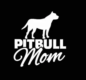 pitbull mom dog pet home decor car truck  decal sticker 5"