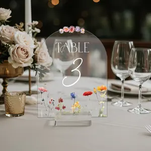 Wedding Table Numbers, Wildflowers Wedding Table Signs