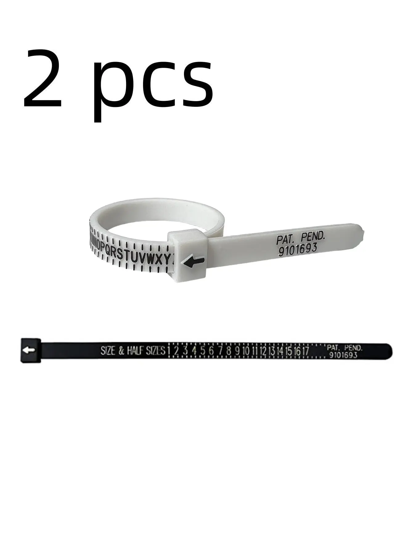 2pcs Ring Size Measurement Tool, Manual Finger Measuring Instrument for Jewelry, Portable Design, Accurate and Half Sizes, Suitable for Jewelers and Individuals, Accuracy, Precision Measurement