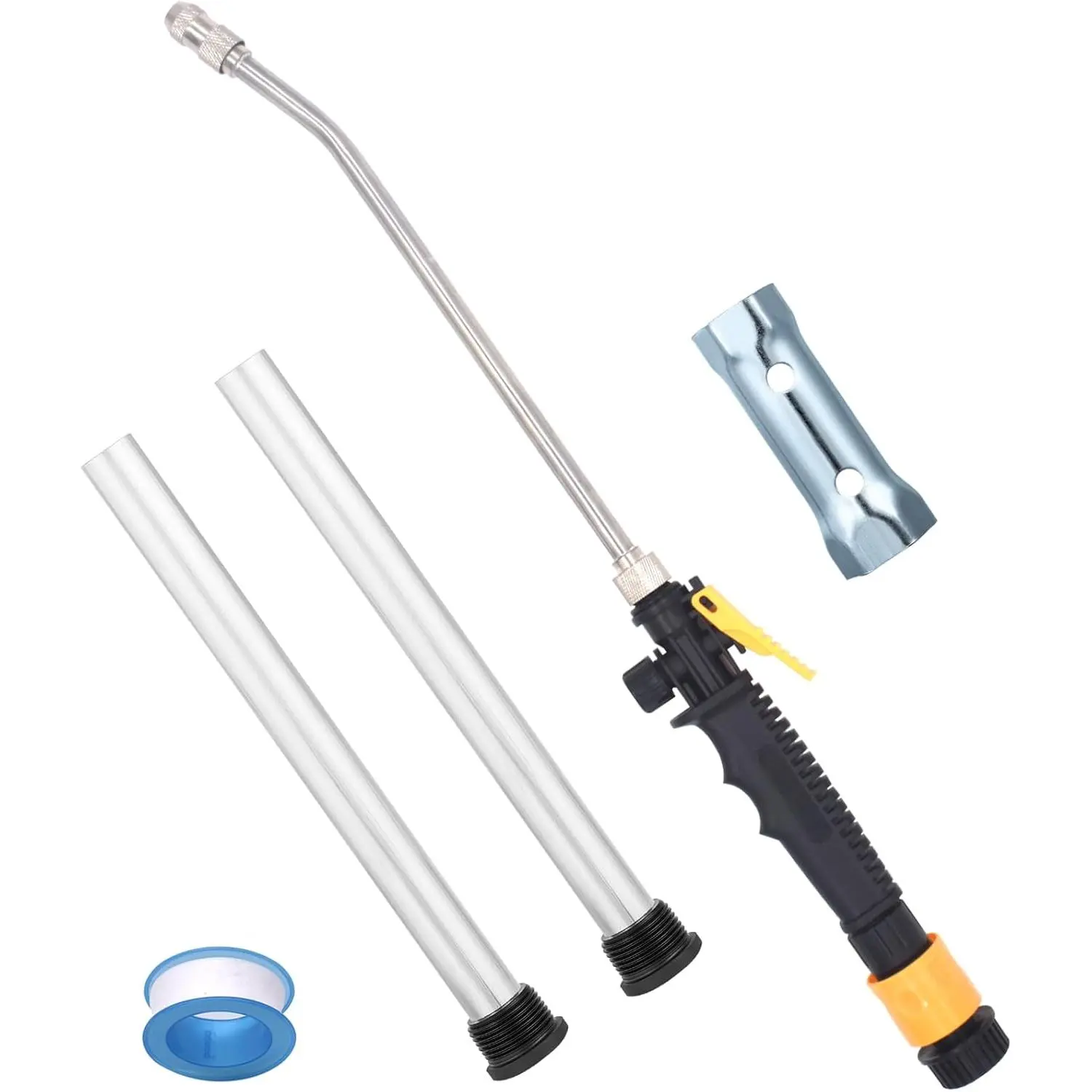 ARV Water Heater Anode Rod & Flush Wand & Element Socket - 9.25"L x 3/4"NPT Thread Magnesium Rod for Suburban, Mor-Flo, Camper Hot Water Tank Cleaning Rinser with Dual Hex Wrench Removal Tool