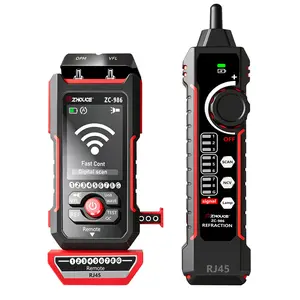 ZHOUCE  ZC-986 Network Cable Tester & Fiber Optic Tester, Ethernet Cable Tracer, RJ45 Wiremap and Crimp QC Test, PoE Detection, Includes 3 Ceramic Ferrules