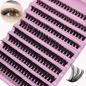 Individual Lashes 8-16mm 200pcs Cluster Lashes Natural Look Mixed Tray DIY Cosmetic Individual Eyelash Extensions Eyelash Extension Volume Lash Clusters Eyelashes Long
