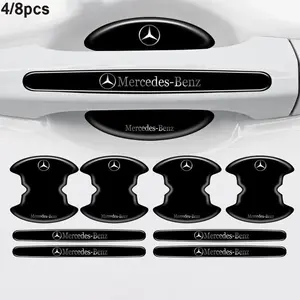 4/8pcs Car Door Handle Bowl Anti-Collision Protective Stickers, Car Decals, Compatible with Mercedes-Benz Amg Models, Durable & Stylish Design