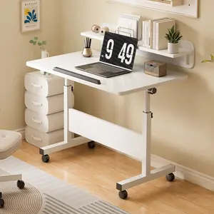 【Spring Glow Up】Rolling Desk Adjustable Height,Rolling Computer Cart,Portable Laptop Desk,Small Adjustable Home Office Desk,Rolling Laptop Desk,Small Portable Desk