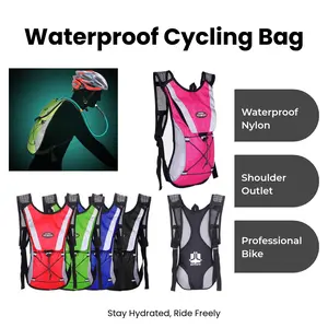 Waterproof Nylon Cycling Bag - 2L Backpack with Shoulder Outlet Design, Ideal for Runners’ Trail Running & Training