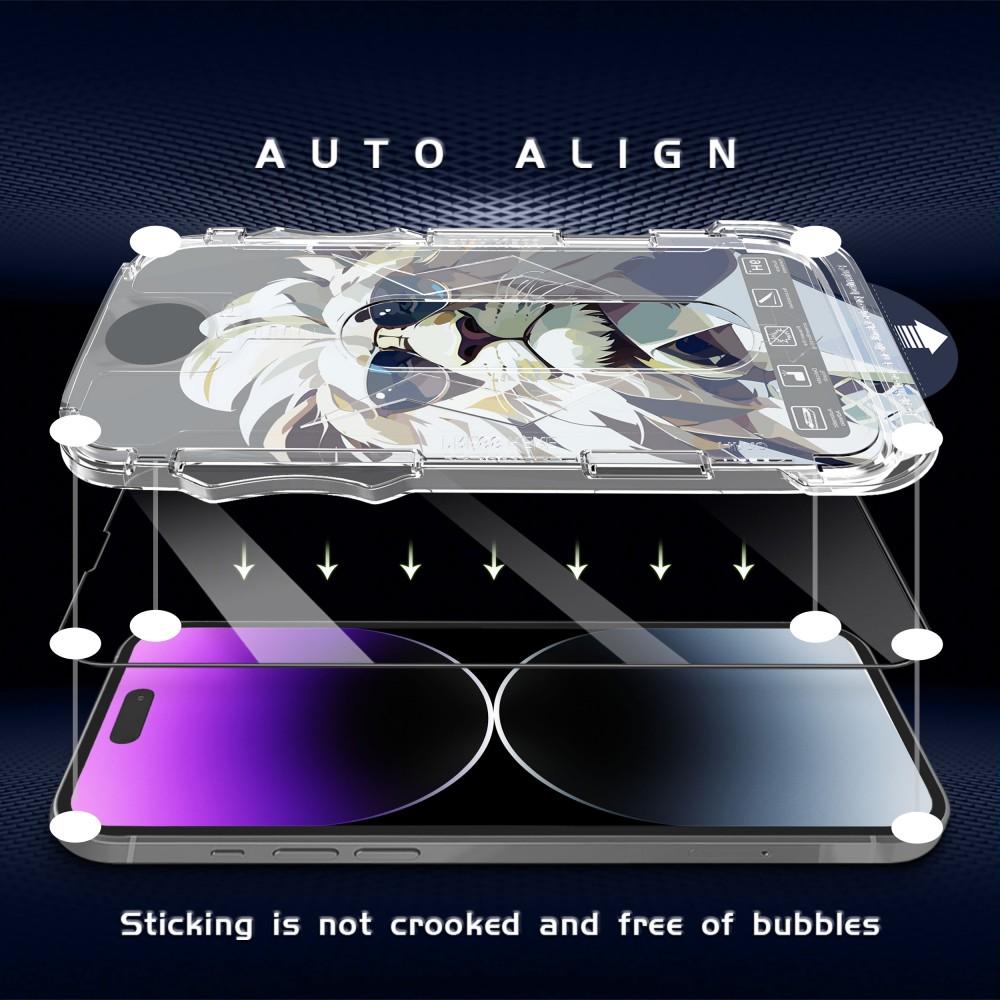 Privacy Screen Protector + Camera Lens Protector Set – 5-Layer Anti-Shatter Glass, Crystal Clear, Scratch-Resistant, Ultra-Smooth Touch, Privacy Protection, Circular Polarized Eye Protection, Easy Installation