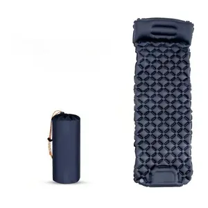 Outdoor Inflatable Sleep Pad, Foot Pump Inflation, Single Person Diamond Shape Tpu Air Mattress, Travel Mattress, Camping Sleeping Mat, Ultra Lightweight Portable