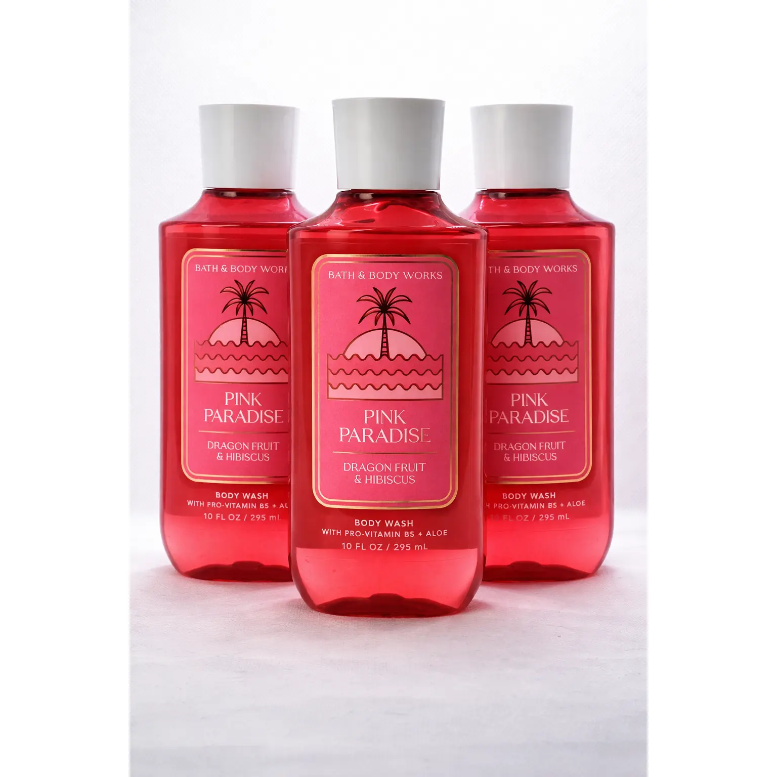 PINK PARADISE Bath & Body Works Body Wash 3-Pack - 10 oz Each