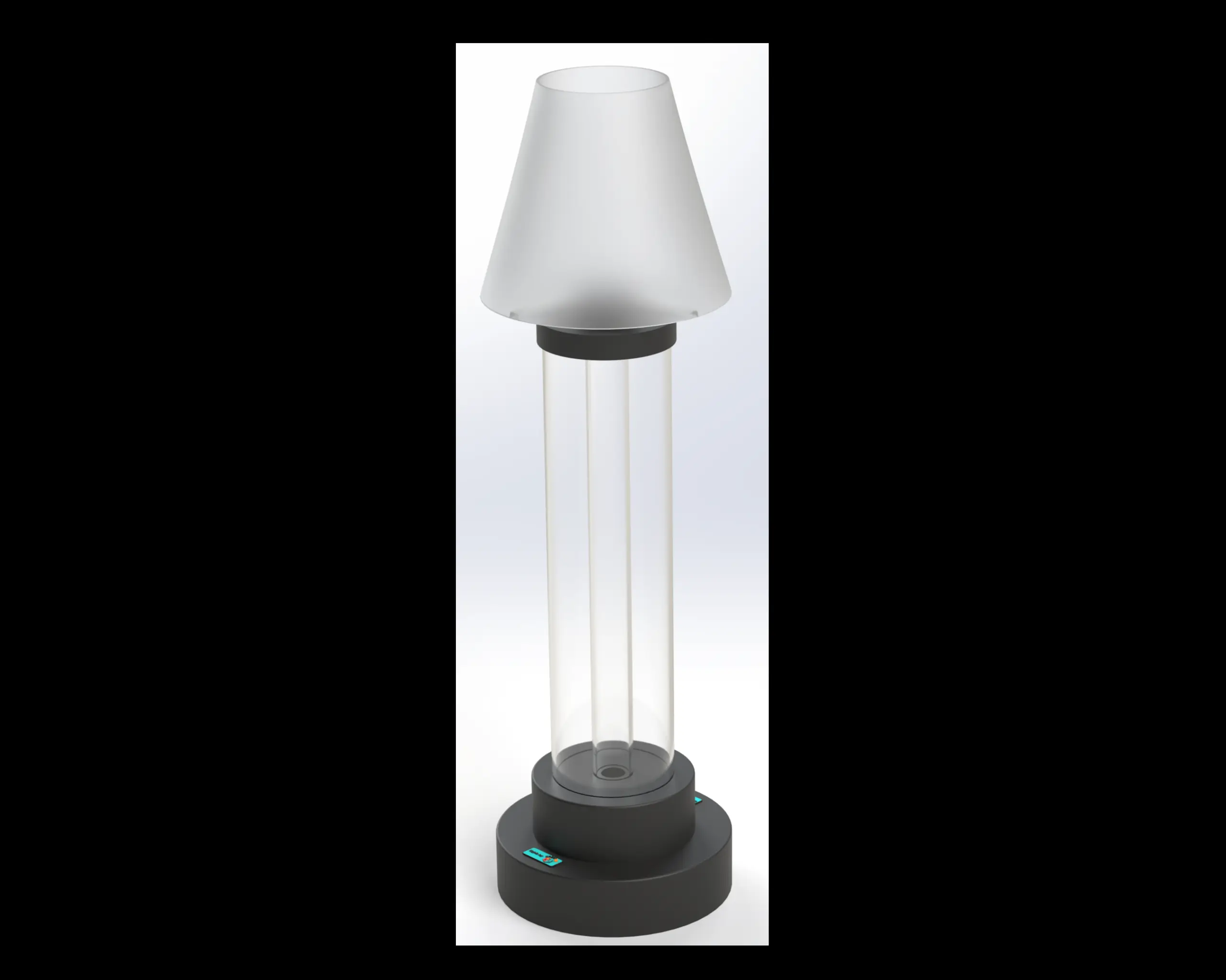 2’ Fillable Table Lamp<br> Round Base - Round Lampshade