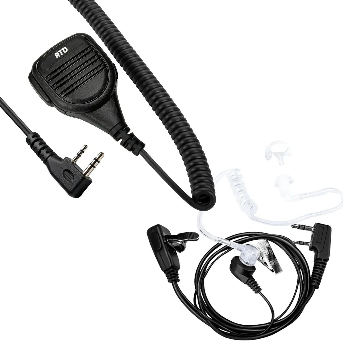 RTD Speaker Mic for Baofeng Radios, Compatible with BAOFENG UV-5R UV-5RM UV-82 DM32 888S K5 and Kenwood – Walkie Talkie Shoulder Mic with Clear Audio, Two-Way Radio Accessory