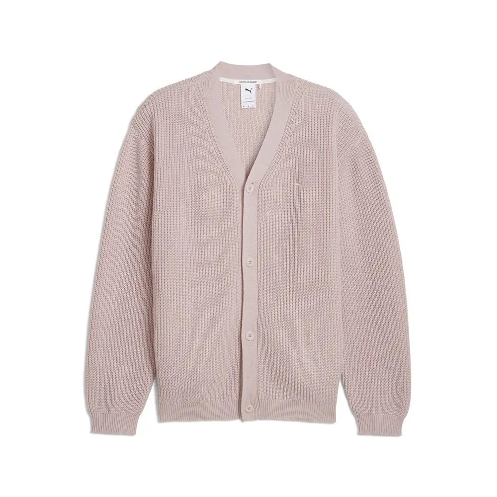 PUMA Mens Mmq V-Neck Cardigan Athletic Outerwear Casual - Pink