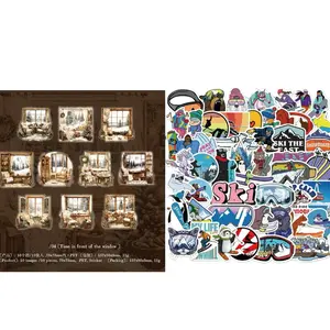 4.0-Sticker and Paper Material Pack for Junk Journaling, Scrapbooking, and Mixed Crafts