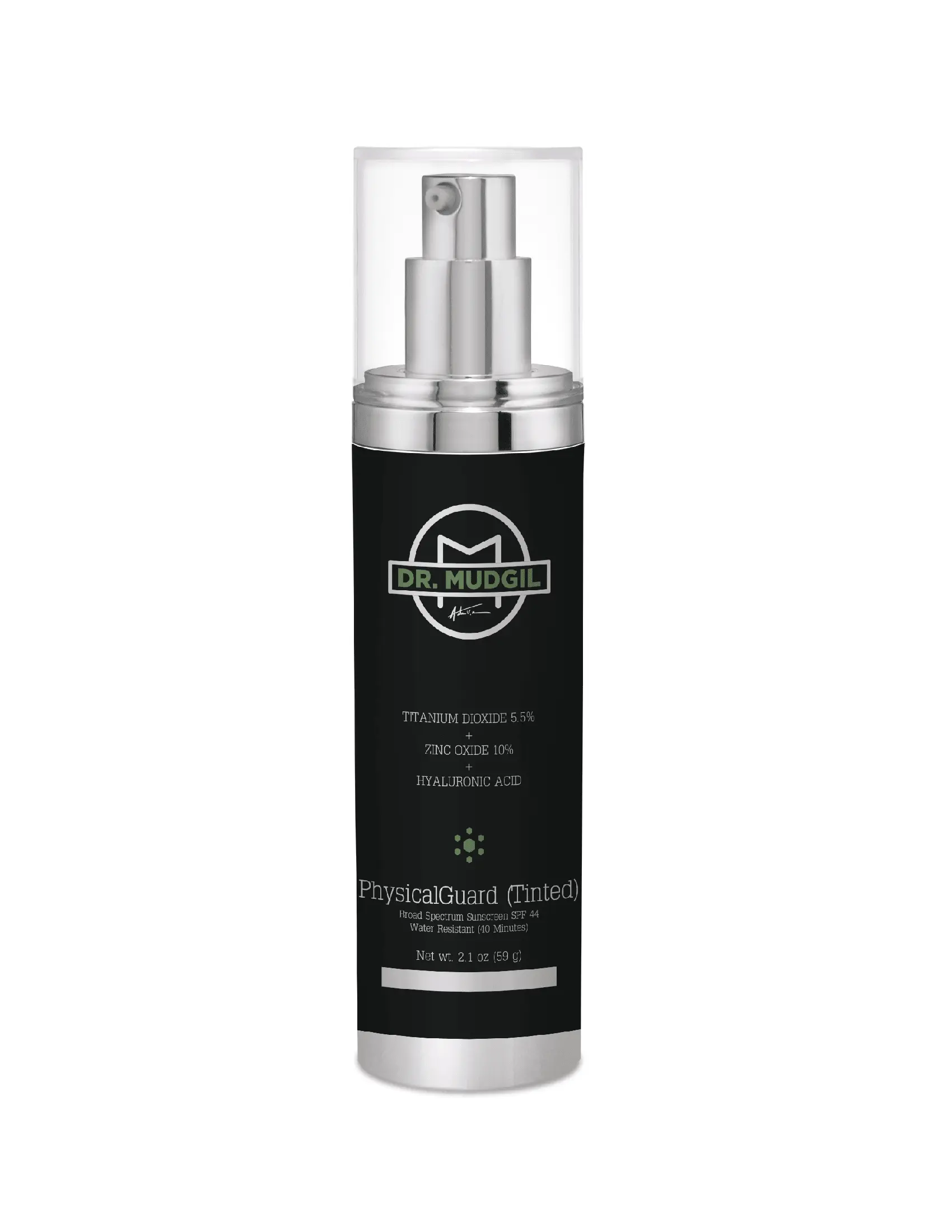 WhollyKaw PhysicalGuard (Tinted) Sunscreen with Zinc Oxide 10.0% & Titanium Dioxide 5.5% Dermatologist Approved for Sensitive Skin Hyaluronic Acid Moisturizing Gentle Facial Protection