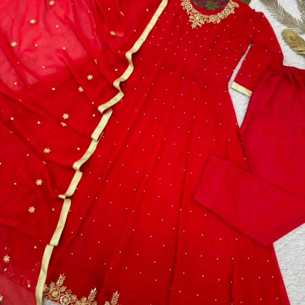 3 piec long Anarkali Summer dress