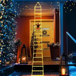 USB LED Christmas Decorative Ladder Light, 1 Count 8 Lighting Modes LED Light, Decorative Light for Indoor Outdoor, Window, Garden, Home, Wall, Xmas Tree Decor